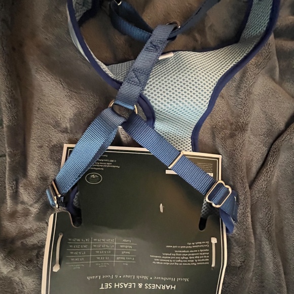 Laura Ashley Large Dog Harness and Leash blue floral - Picture 3 of 3